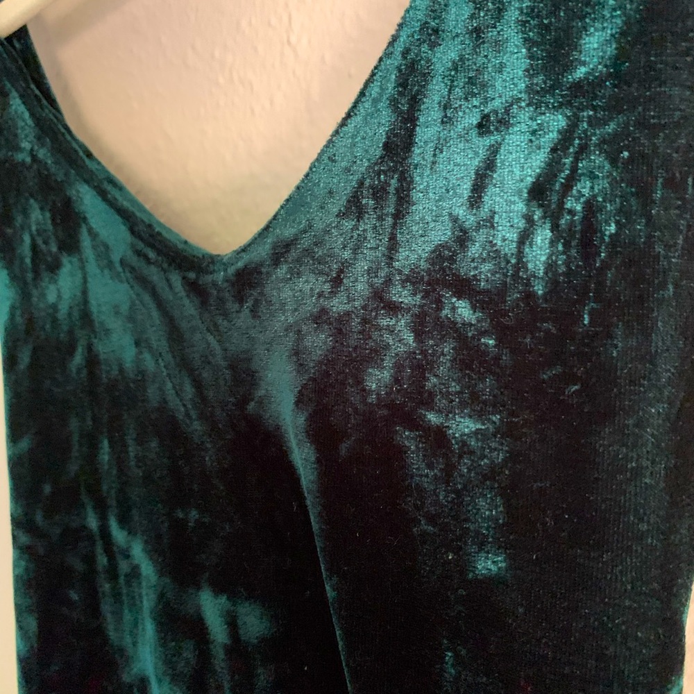 Emerald Green Velvet Bodycon Mini/Midi Dress